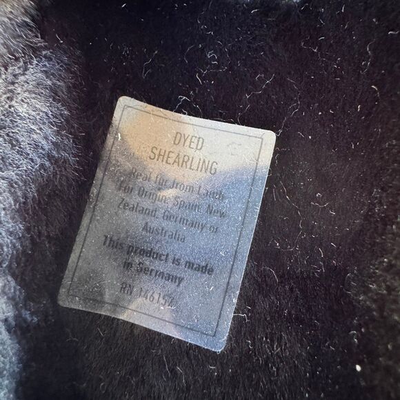 Birkenstock Arizona Shearling Eyelet Sandals Womens 41EU /10US Shiny Black Gold - Picture 10 of 13